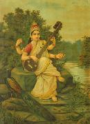 Raja Ravi Varma Saraswati painting